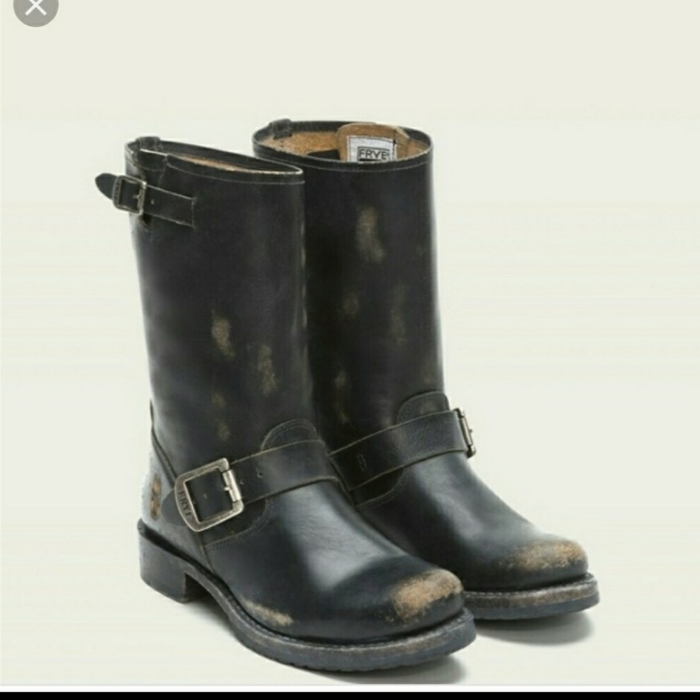 Frye Boots Veronica Short Stonewashed Distressed Boots